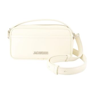 Jacquemus Womens Crossbody Bag White Leather