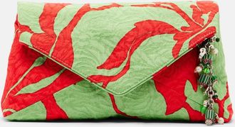 Dries Van Noten Envelope Small jacquard clutch