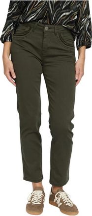 2-Biz Berit Broek - Dames - Slim Fit Broeken - Groen - 2XL - Katoen - Broeken