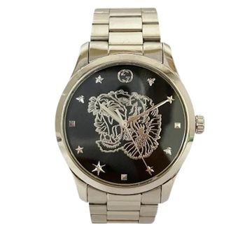 Gucci Pre-owned Watches, male, Black, Size: ONE SIZE Pre-owned G-Timeless Stainless Steel Watch
