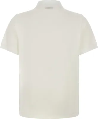 Fendi Logo-Embroidered Cotton Piqu&eacute; Polo - White
