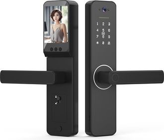 OEM Cerradura Inteligente Con C&aacute;mara Gran Angular De 120&deg; Y Timbre Inteligente, Cerradura De Puerta Con Entrada Sin Llave, Cerradura Biom&eacute;trica, Control R