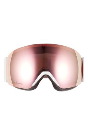 Smith Skyline 205mm ChromaPop Snow Goggles in White Vapor/Rose Gold at Nordstrom