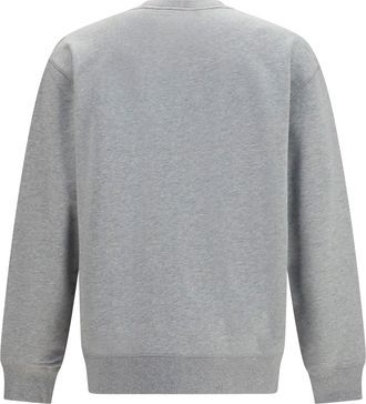 Balmain Mens Embroidered Logo Crewneck Sweatshirt Gris Chin&eacute;-Gris Chin&eacute; Cotton; Elastane Sweatshirts Chin&eacute;/gris Sweater