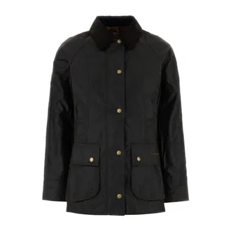Barbour Rain Jackets, female, Brown, Size: XS Beadnell Waxed Jacket
