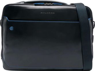 Piquadro leather laptop bag - Blue