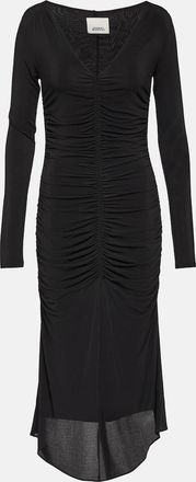 Isabel Marant Laly ruched jersey midi dress