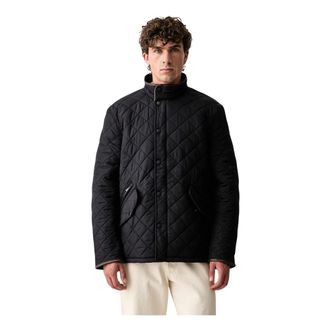 Barbour Powell Quilted Jacket - Heren - Winterjassen - Blauw - M - Polyester - Jassen