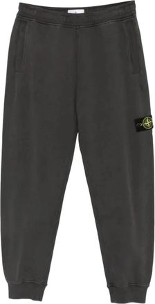 Stone Island Regular-fit Trainingsbroeken - Heren - Sweatpants - Grijs - L - Katoen - Broeken