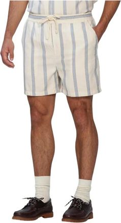 Les Deux Korte Broeken, Heren, Beige, M, Lawson Stripe Shorts