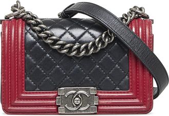 Chanel Bicolour Quilted Small Boy Bag
