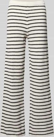 Review Strickhose in Streifen-Optik mit elastischem Bund in Weiss, Gr&ouml;&szlig;e XS