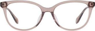 Mohala Eyewear Kahala 53mm Low Bridge Cat Eye Optical Glasses in Shell/clear Lenses at Nordstrom