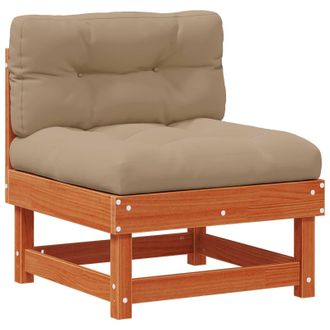 vidaXL 3 Pieza Unidades De Sof&aacute; Seccional Madera De Pino Macizo Vidaxl