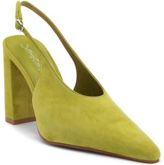 Jeffrey Campbell Withstand Slingback Pump in Chartruese Suede at Nordstrom, Size 8.5