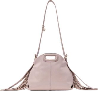 Maje Naplak leather Miss M Mini bag in Mastic Beige at Nordstrom, Size Medium