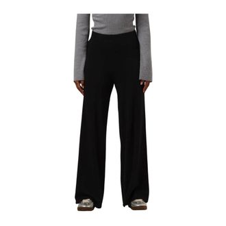 MY ESSENTIAL WARDROBE Broeken, Dames, Zwart, S, Wide Leg Gebreide Broek
