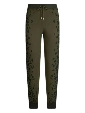 Liu Jo leopard-print drawstring-waistband trousers - Green