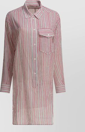 Isabel Marant striped shirt dress long sleeves pocket