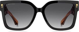 Etro 57mm Square Sunglasses in Brown Shaded Violet/Dark Grey at Nordstrom