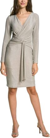 Joseph Ribkoff Womens Lame Matte Jersey Dress In Gold