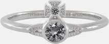Vivienne Westwood London Orb Ring Platinum-grey-cz Platinum-grey-cz Unisex