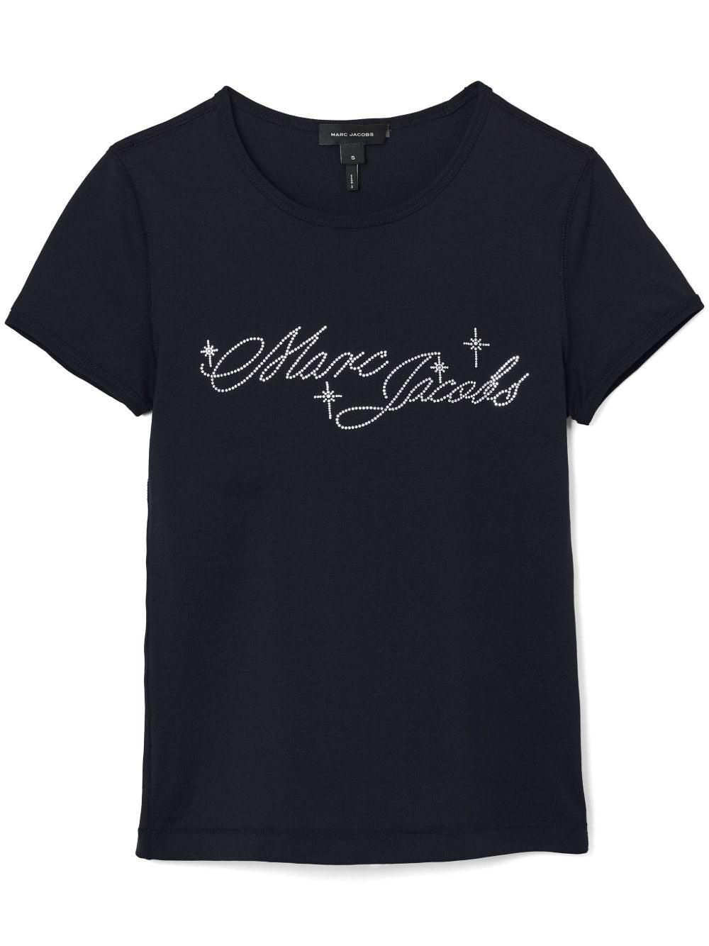 Crystals Micro Jacobs T-Shirt Tシャツ・カットソー Marc Logo White And With