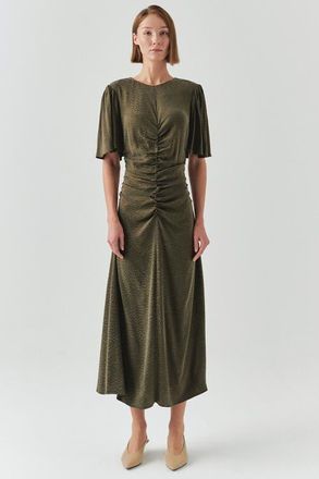 Exquise Kylee Midi Dress in Khaki at Nordstrom, Size X-Small