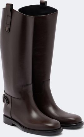 Burberry Cavalier leather knee-high boots