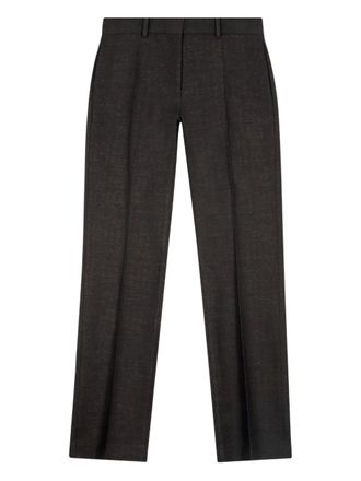 The Row melange trousers - women - Cotton/Wool/Polyamide/Elastane - 4 - Brown