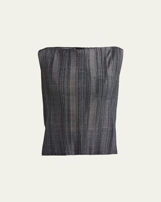 Giorgio Armani Plisse Jersey Sleeveless Top