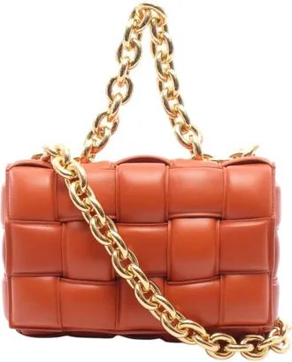 Bottega Veneta Pre-owned Bottega Veneta Nappa Intrecciato Padded Chain Cassette Satchel Ladies 2VWM7VE07O9E2NUK