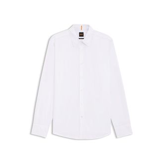 BOSS Regular-fit shirt in cotton poplin