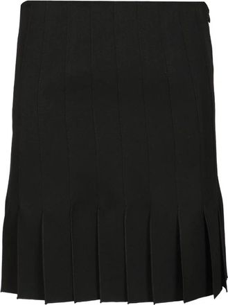 Marni Geplooide wollen minirok - Dames - Korte rokken - Zwart - 2XS - Wol - Rokken