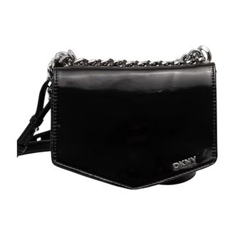 DKNY Dkny, Tassen, Dames, Zwart, ONE Size, Leer, Riona Flap Crossbody