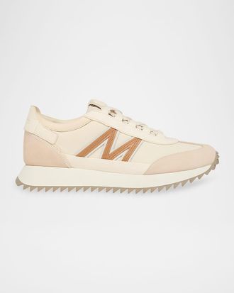 Moncler Pacey2 Suede and Nubuck Low-Top Sneakers