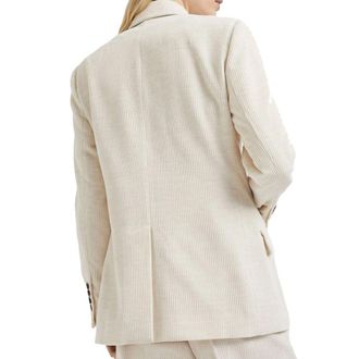 Brunello Cucinelli Double-Breasted Cotton-Viscose Blazer - White