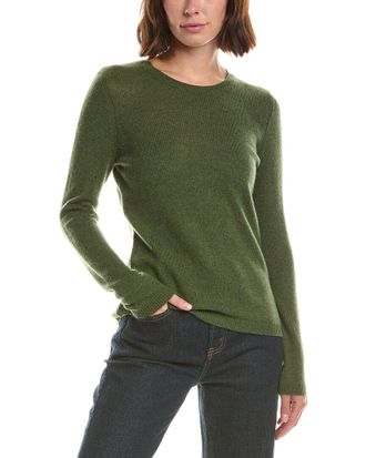 Fort&eacute; Cashmere Basic Crewneck 100% Cashmere Sweater