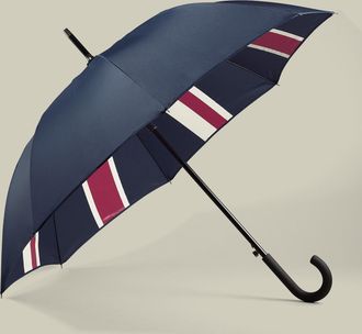 CHARLES TYRWHITT Union Jack Umbrella - Petrol Blue & Red by Charles Tyrwhitt