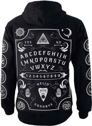 Darkside Ouija Board White Font - Mens - Zip Up Sweater Hood (X-Large 44)