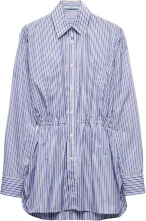 Prada Dames, Blouses & Shirts, Blauw, Maat: XS Katoen