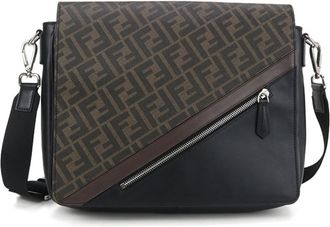 Fendi Zucca Brown Zucca Shoulder Bag (Pre-Owned)