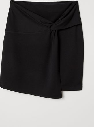 H&M Jerseyjupe mit Knotendetail - Schwarz
