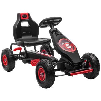 HOMCOM Gokart a pedales 117x58x61 cm rojo
