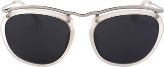 Linda Farrow DRIES VAN NOTEN DVN85 C2 Womens Sunglasses White Size 50
