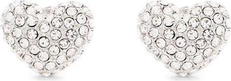 Marc Jacobs Heart Pav&eacute; Stud Earrings in Silver/Crystal at Nordstrom