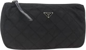 Prada Pre-owned Clutches, female, Black, Size: ONE SIZE Pre-owned Vintage Pouch
