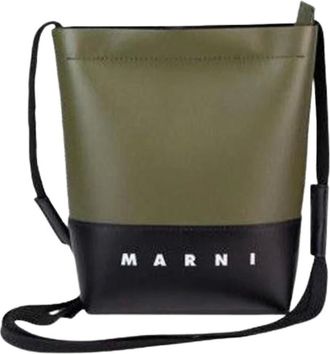 Marni Pre-owned Bucket Bags, female, Green, Size: ONE SIZE Pre-owned Shoelace Strap Crossbody Bag