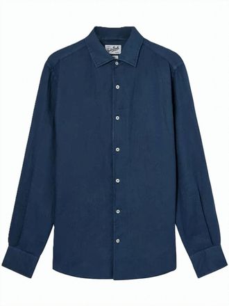 MC2 Saint Barth Long-Sleeve Button-Up Shirt with Pointed Collar