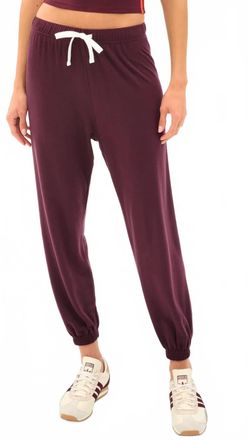 SPLITS59 Oversized Fleece Sweatpant In Dark Cherry